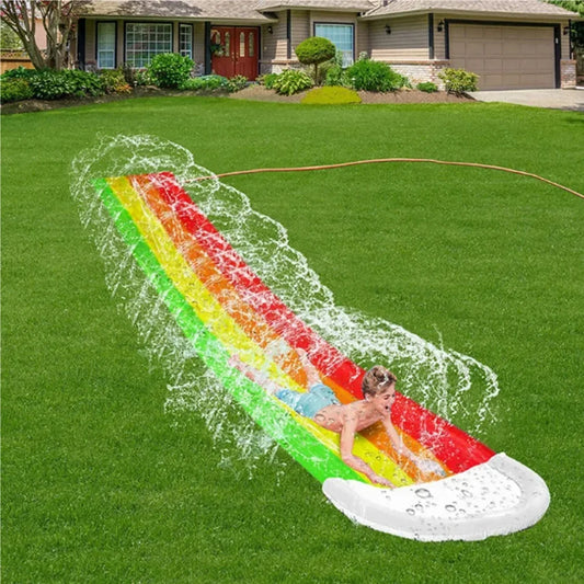 Tobogán Acuático Inflable De 480X76Cm, Tapete De Agua Para Piscina, Juguetes Acuáticos Para Esquiar, Juegos De Agua Para Jardín Y Patio Trasero