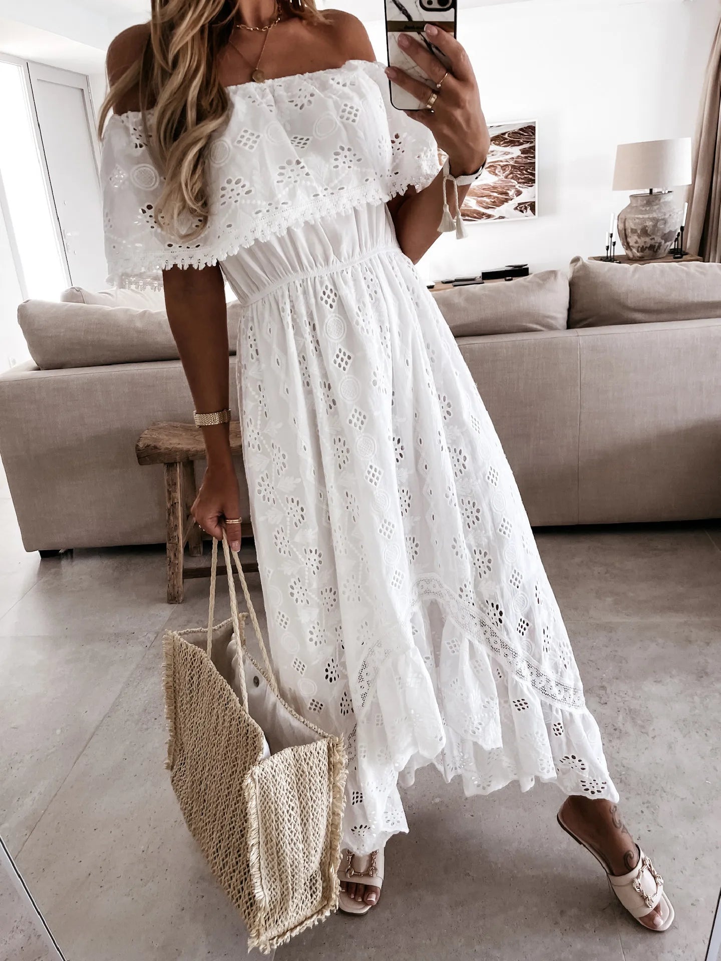 Summer White Dress for Woman 2025 Trendy Casual Beachwear Cover-Ups Outfits New Boho Hippie Chic Long Maxi Dresses Elegant Party