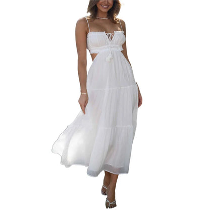 Summer White Dress for Woman 2025 Trendy Casual Beachwear Cover-Ups Outfits New Boho Hippie Chic Long Maxi Dresses Elegant Party