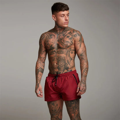 Mens Swim Trunks with Zipper Pockets Mesh Liner Summer Beach Board Shorts Quick Dry Swimming Bathing Suit Swimsuit Swimwear