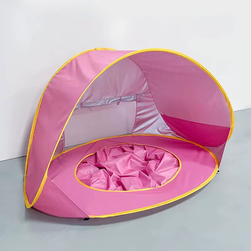 Oem Wholesale Beach Sunshade Quick Open Folding Waterproof Sunscreen Belt Swimming Pool Children'S Beach Tent Camping Upf 50+
