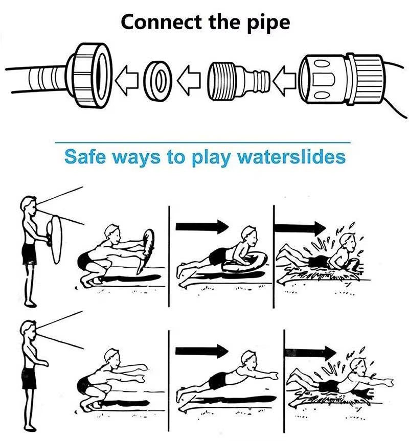 Inflatable Summer Outdoor Water Toys Backyard Games Sprinkler for Kids Fun Water Amusement Facilities PVC Material 5-10 Kids