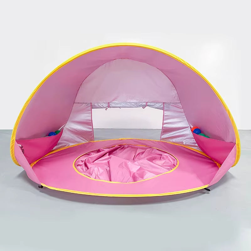Oem Wholesale Beach Sunshade Quick Open Folding Waterproof Sunscreen Belt Swimming Pool Children'S Beach Tent Camping Upf 50+