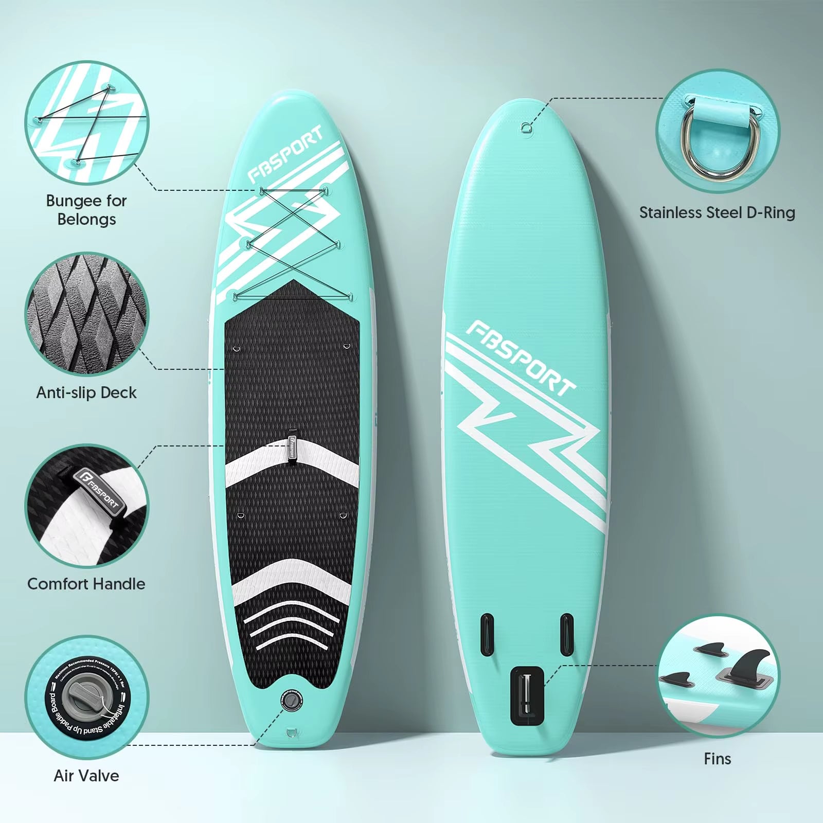 Fbsport Wholesale Price 11 Ft Stand up Paddle Padel Board Surfboard SUP Inflatable Paddle Board