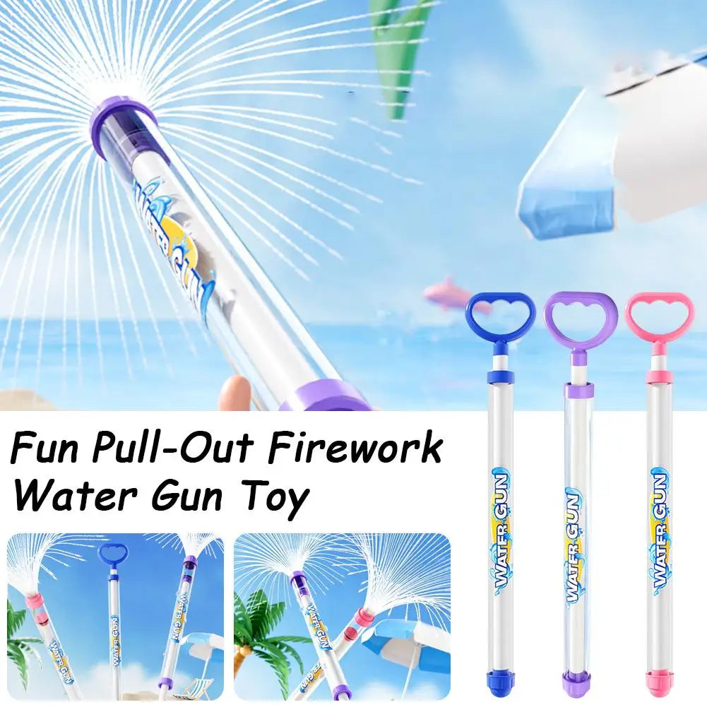 Fireworks Spray Water Pull-Back Water Gun Suitable for Outdoor Swimming Pool Beach Party Game Props Interactive Water Spray Toys