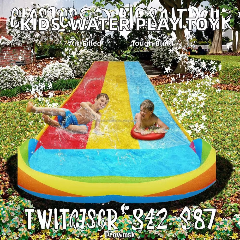 Inflatable Summer Outdoor Water Toys Backyard Games Sprinkler for Kids Fun Water Amusement Facilities PVC Material 5-10 Kids