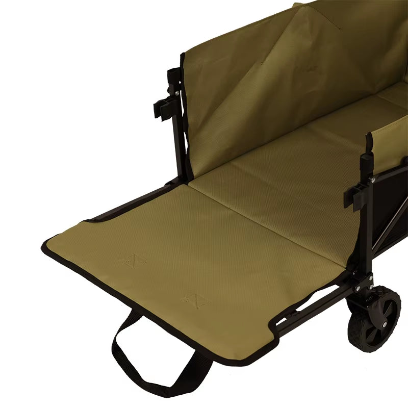 Portable Collapsible Camping Beach Wagon with Tailgate Utility Enclosed Structure