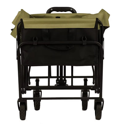 Portable Collapsible Camping Beach Wagon with Tailgate Utility Enclosed Structure