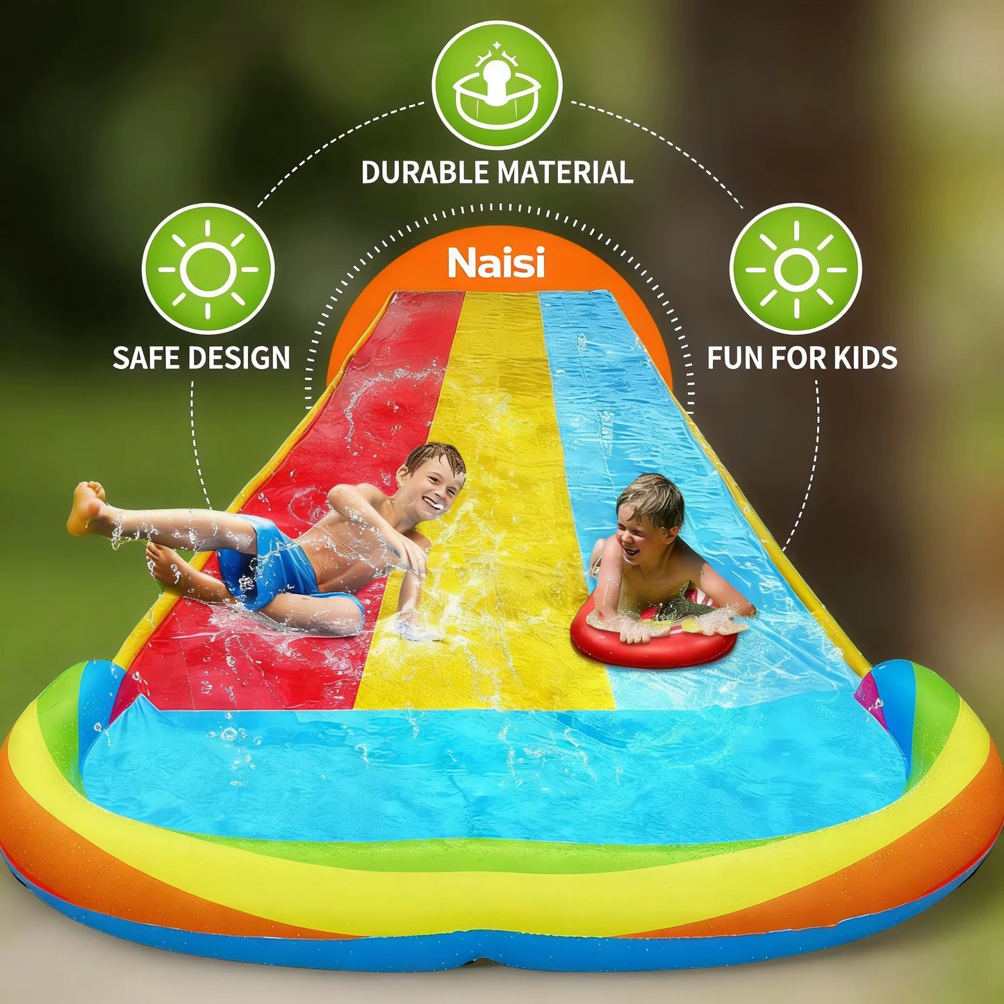 Inflatable Summer Outdoor Water Toys Backyard Games Sprinkler for Kids Fun Water Amusement Facilities PVC Material 5-10 Kids