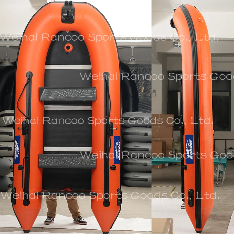 Barco Inflable De Pesca Con Suelo De Aluminio, Barco Plegable De Pvc, 3 Años De Garantía