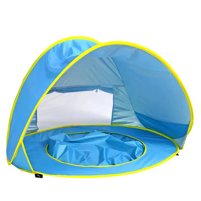 Oem Wholesale Beach Sunshade Quick Open Folding Waterproof Sunscreen Belt Swimming Pool Children'S Beach Tent Camping Upf 50+