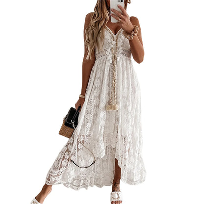 Summer White Dress for Woman 2025 Trendy Casual Beachwear Cover-Ups Outfits New Boho Hippie Chic Long Maxi Dresses Elegant Party